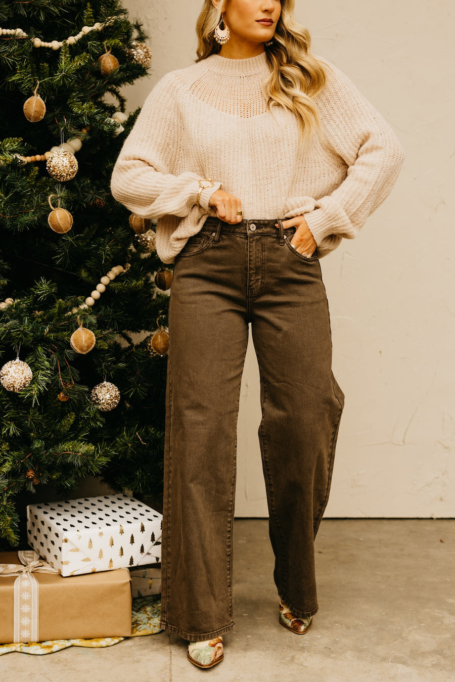 Kan Can Denim | High Rise Wide Leg Denim - KC7456CO