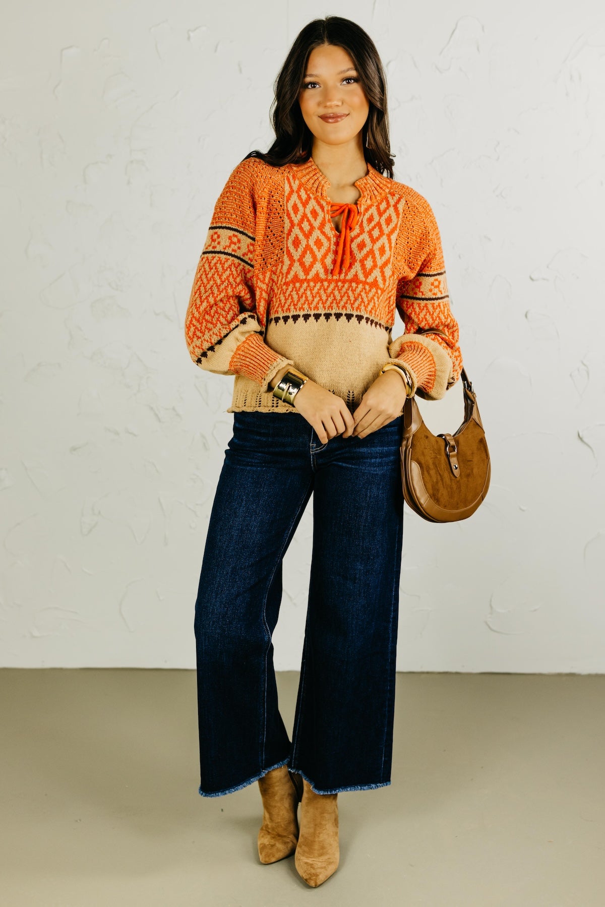 The Penelope Tie Pointelle Sweater