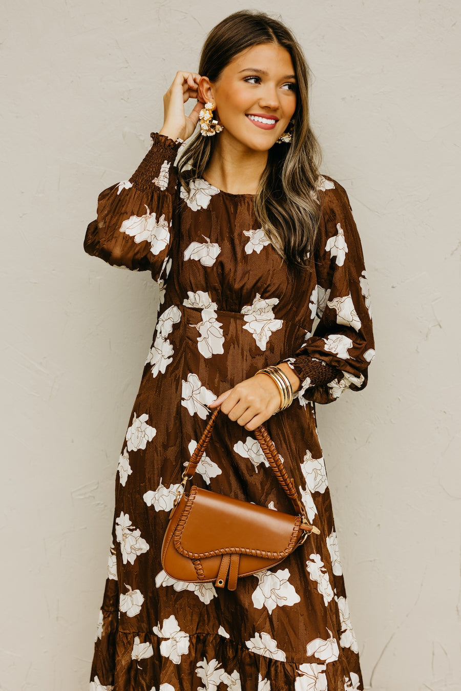 The Sharon Floral Jacquard Maxi Dress