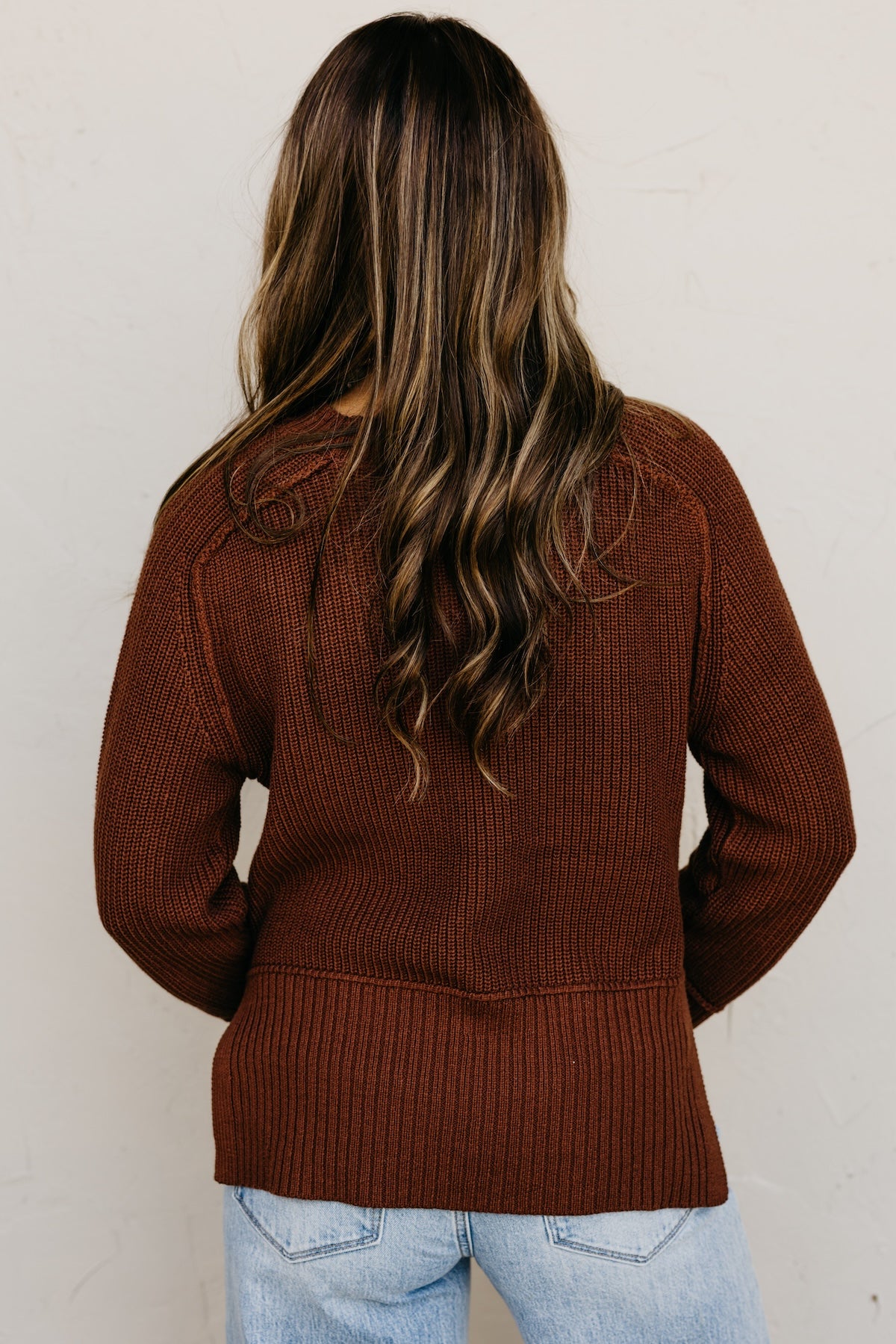 The Penny Side Slit Reverse Seam Sweater