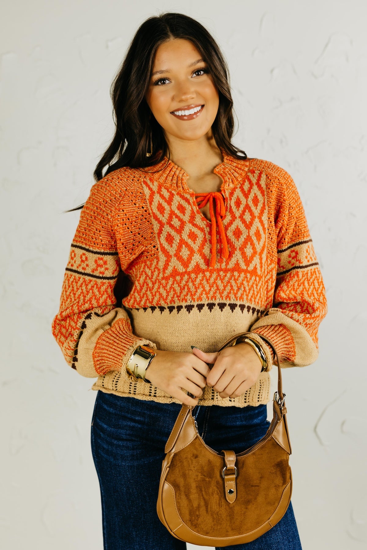 The Penelope Tie Pointelle Sweater