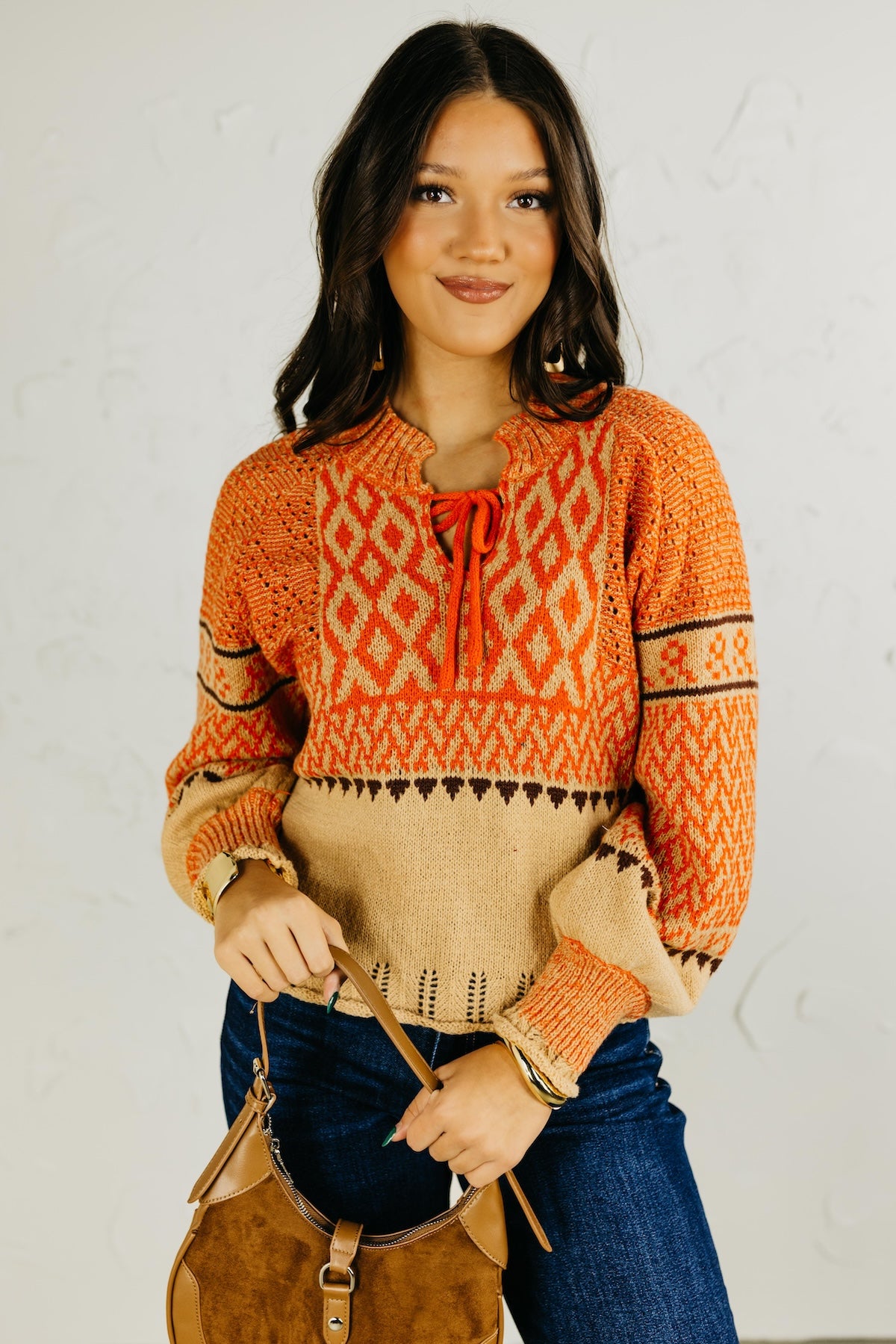 The Penelope Tie Pointelle Sweater