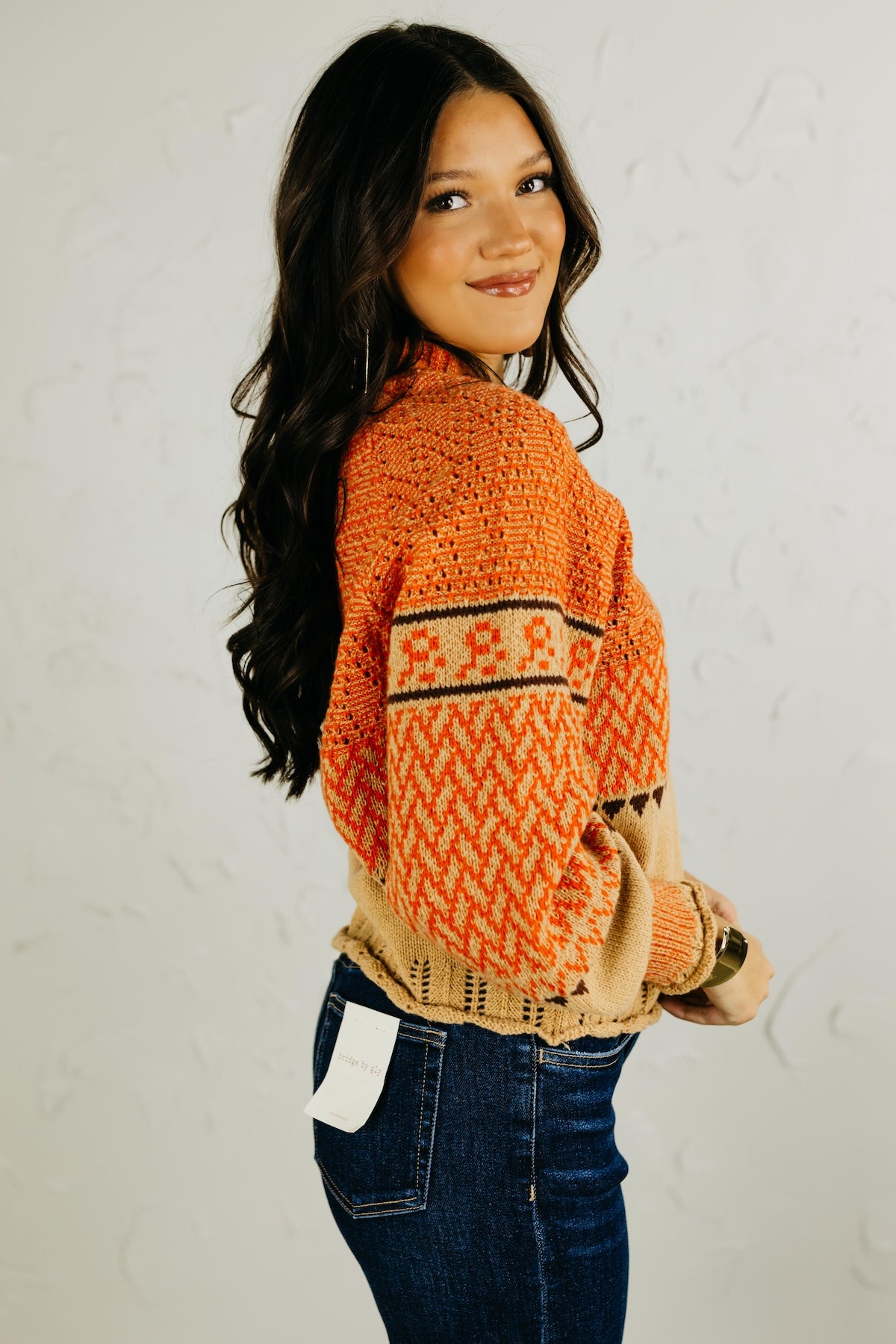 The Penelope Tie Pointelle Sweater