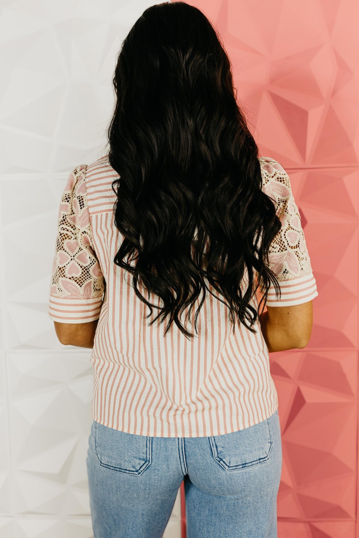 The Jace Lace Mixed Media Top