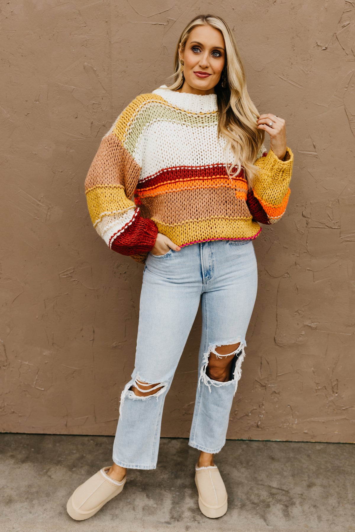 The Maxwell Mixed Chunky Knit Sweater