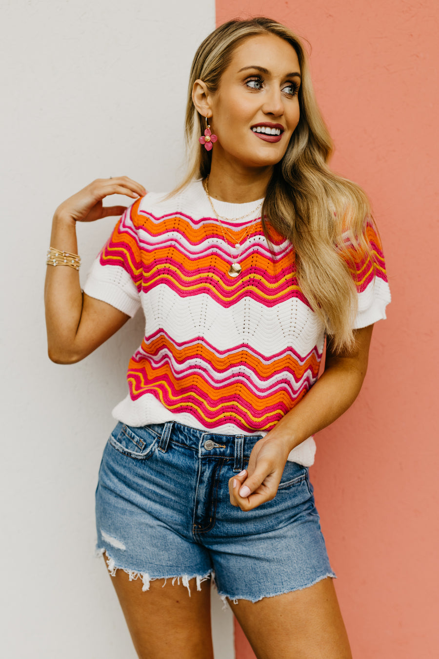 The Quinton Chevron Sweater Top