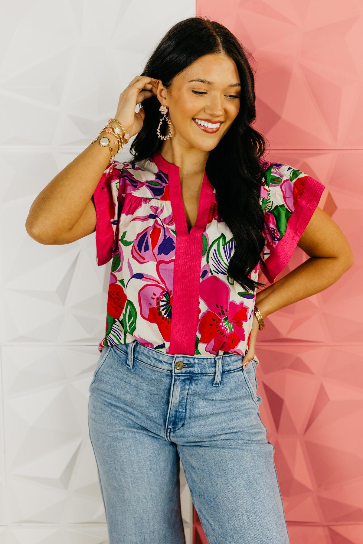 The Weston Flutter Sleeve Top