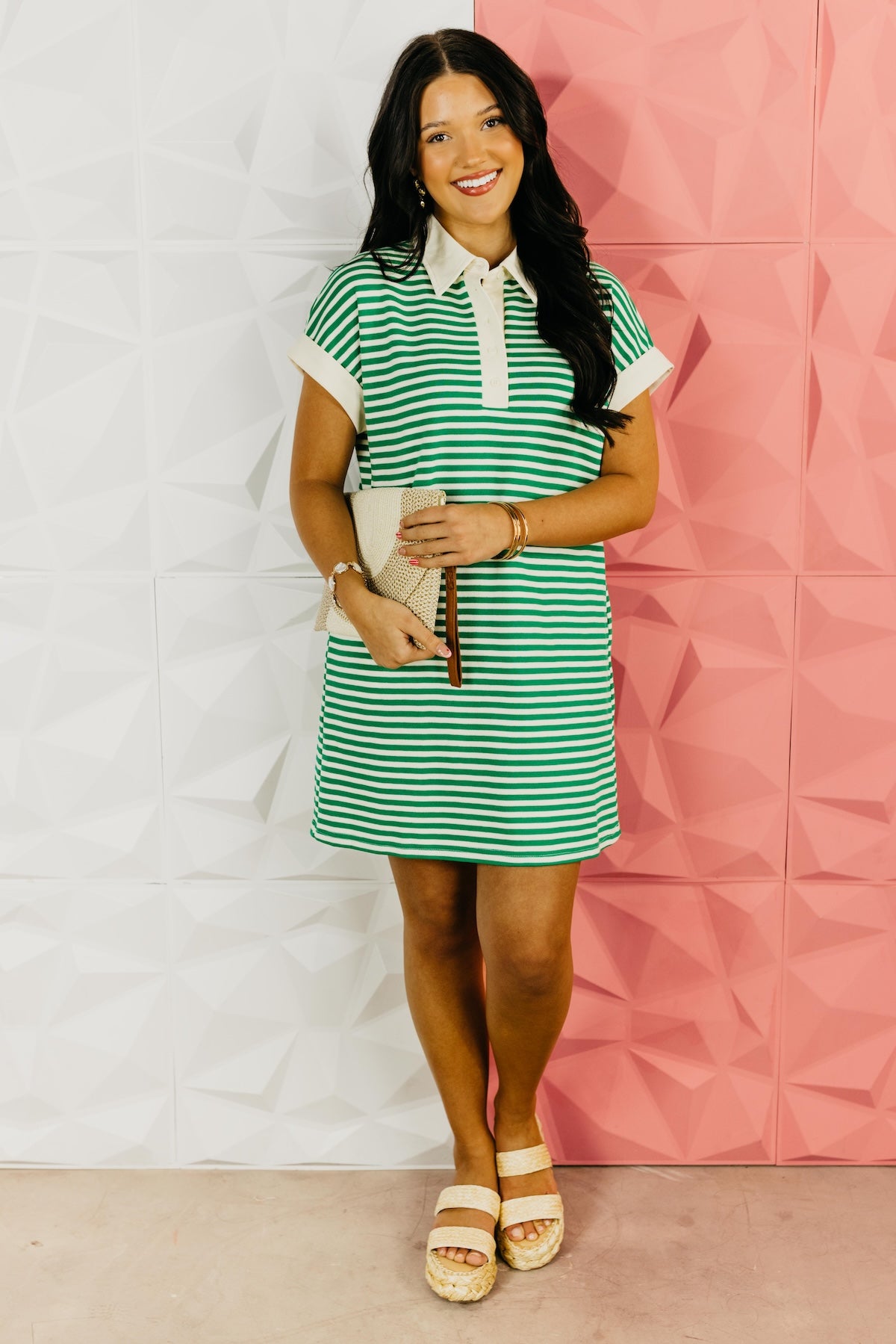 The Anna Striped Mini Dress