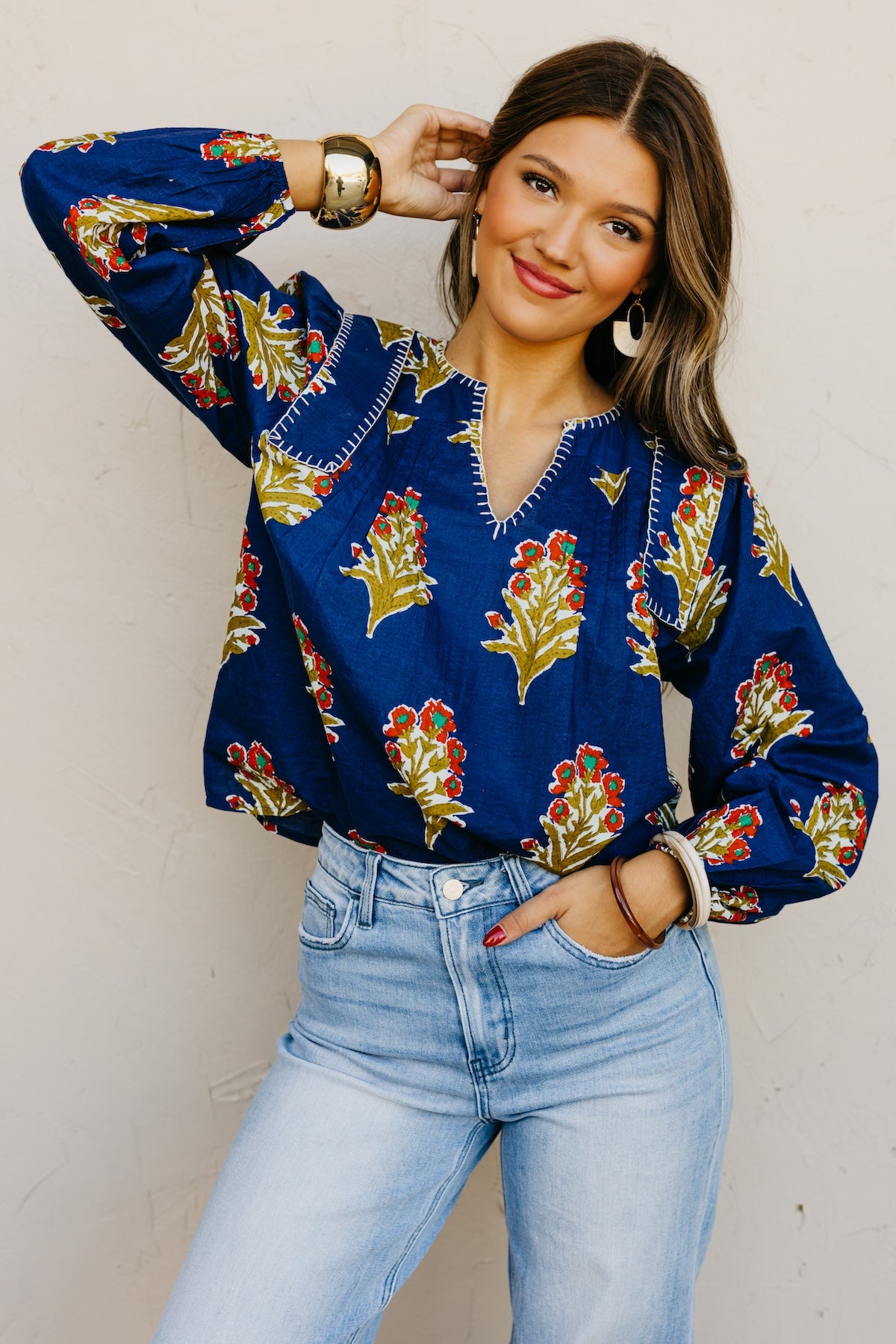 The Webster Floral Woven Blouse