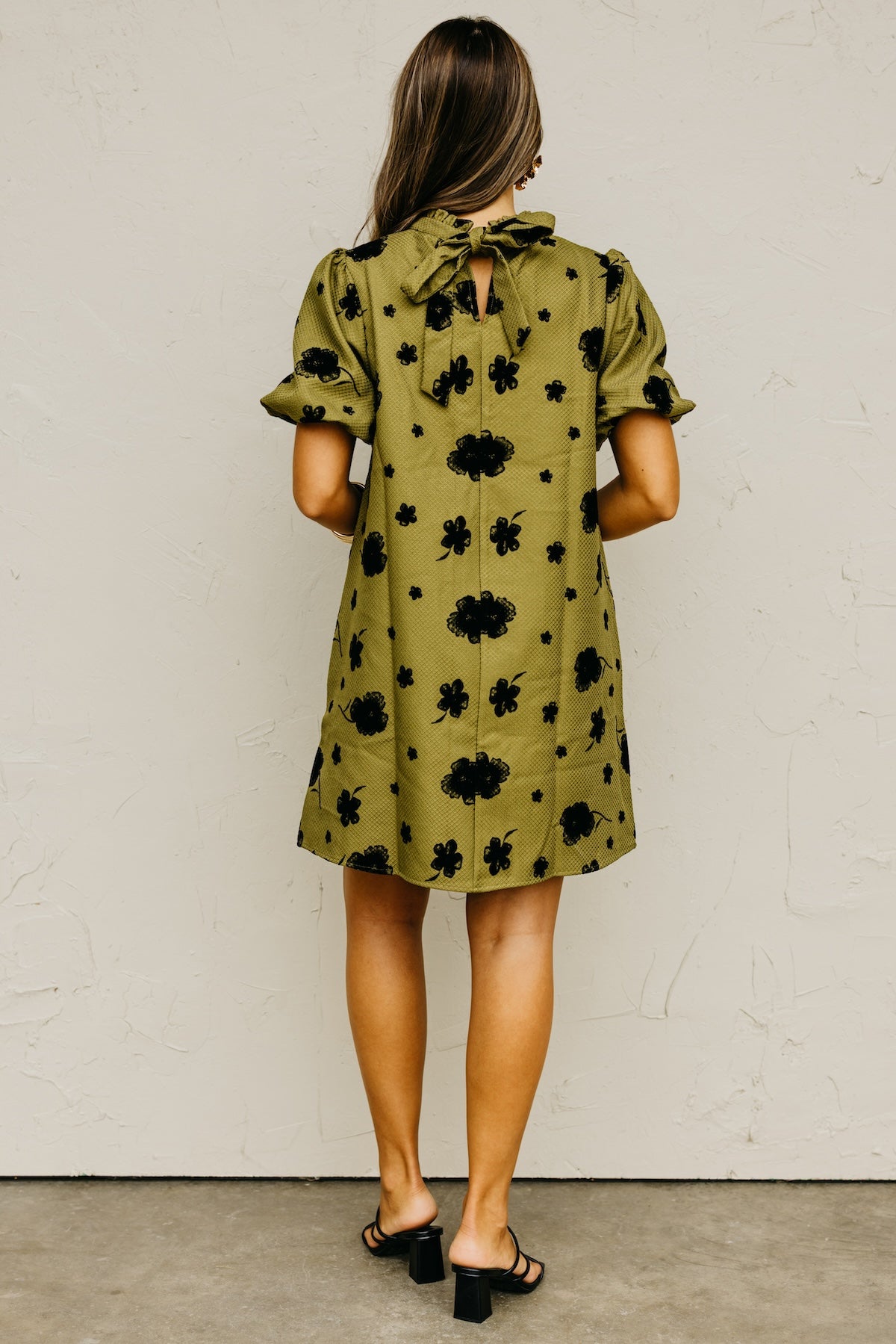 The Crosby Ruffle Neck Floral Mini Dress