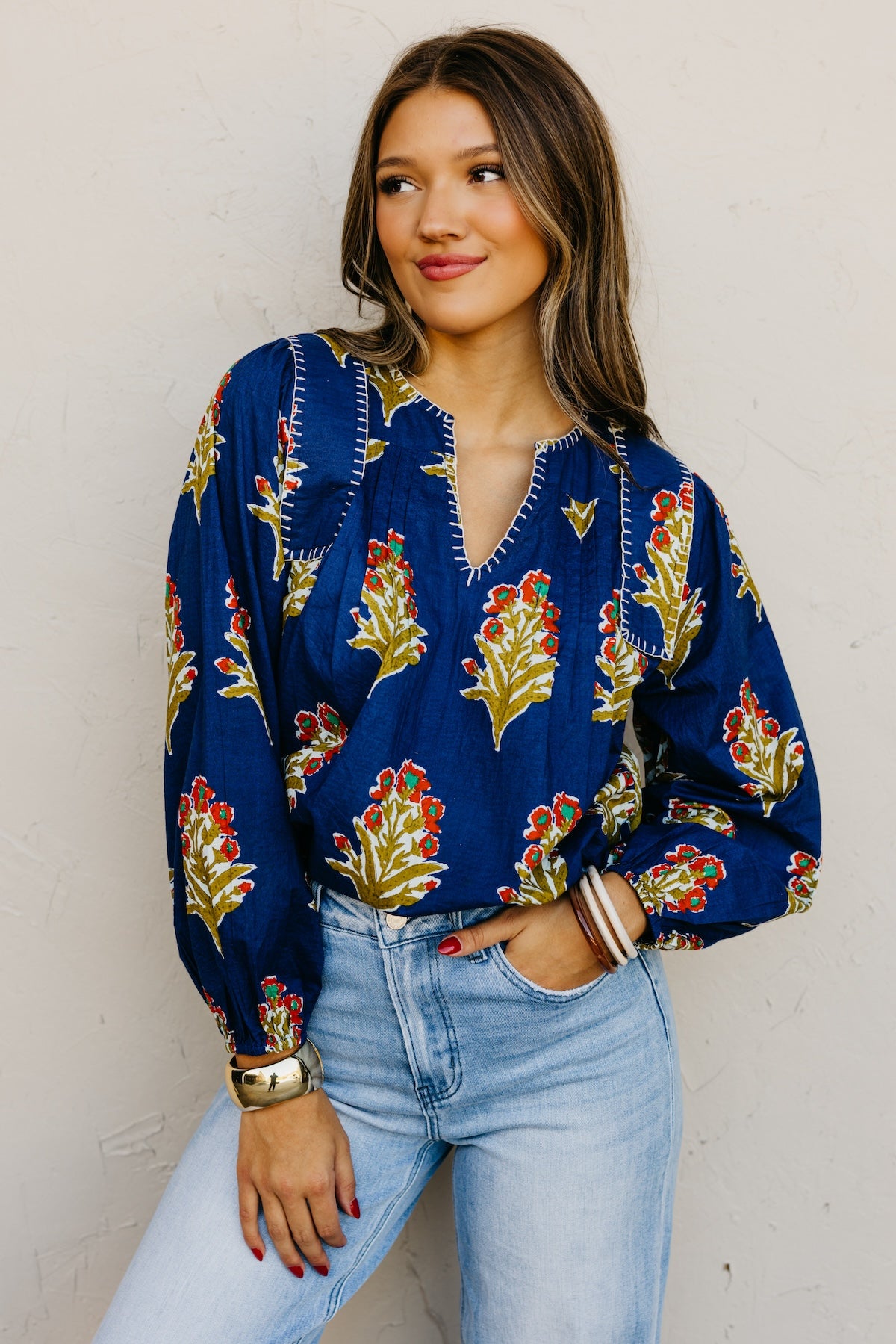 The Webster Floral Woven Blouse