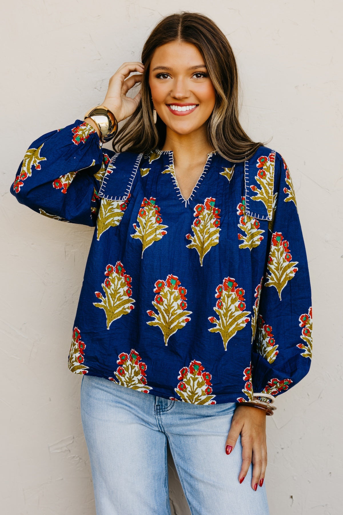 The Webster Floral Woven Blouse