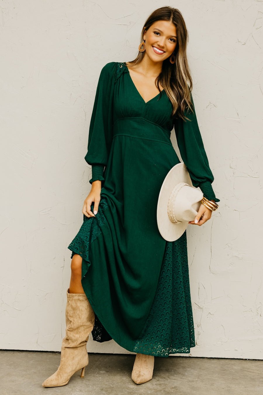 The Arian Lace Panel Maxi Dress