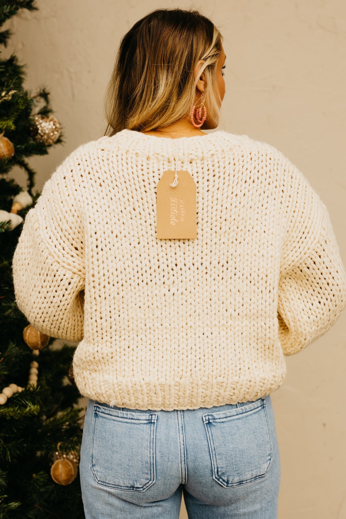 The Maria Floral Embroidered Chunky Knit Sweater