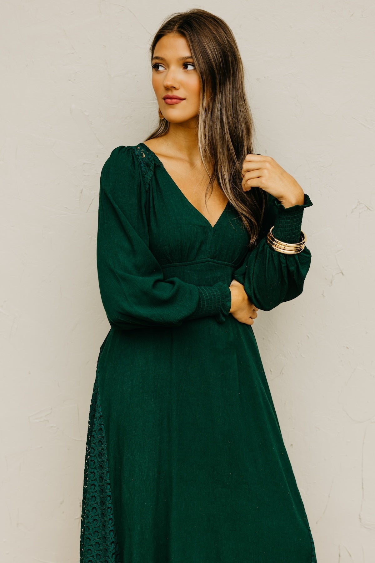 The Arian Lace Panel Maxi Dress