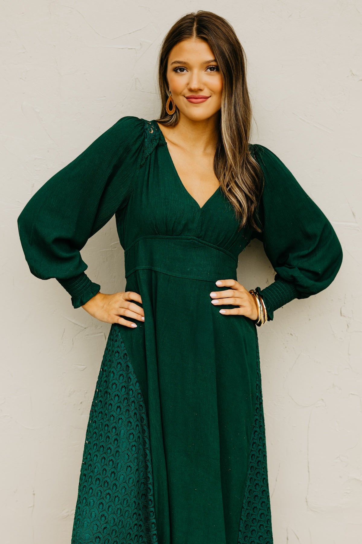 The Arian Lace Panel Maxi Dress