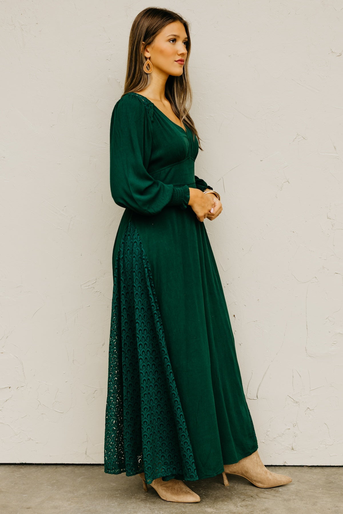 The Arian Lace Panel Maxi Dress