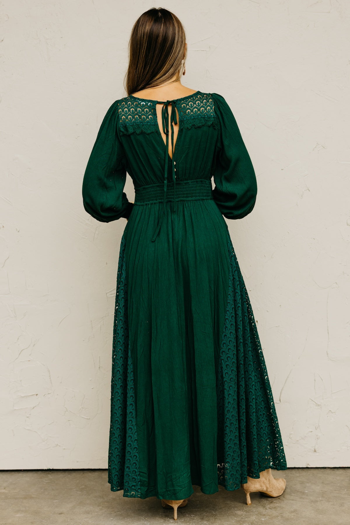 The Arian Lace Panel Maxi Dress