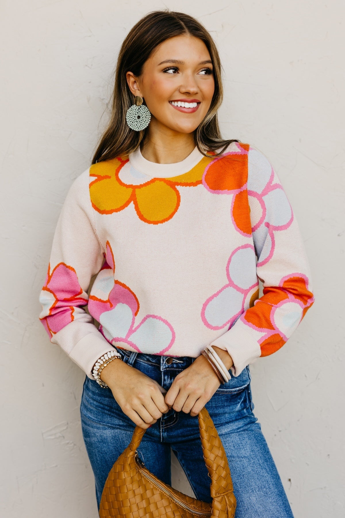 The Cassandra Retro FloralSweater
