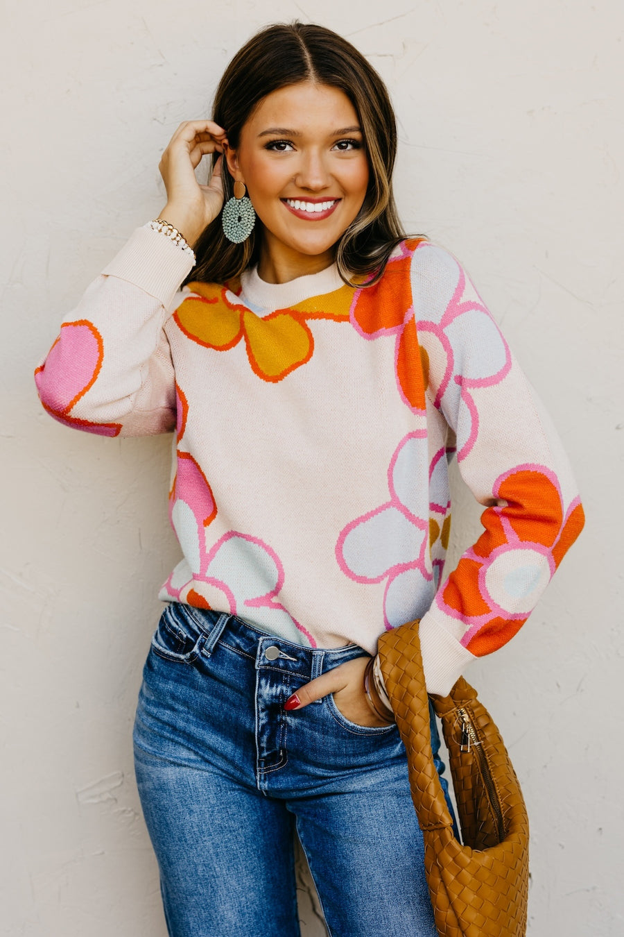 The Cassandra Retro FloralSweater