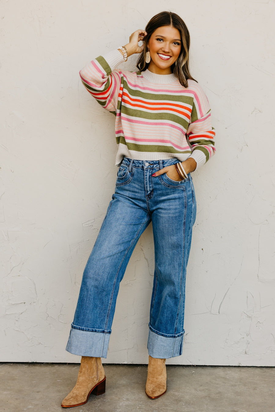 The Cali Striped Knit Sweater