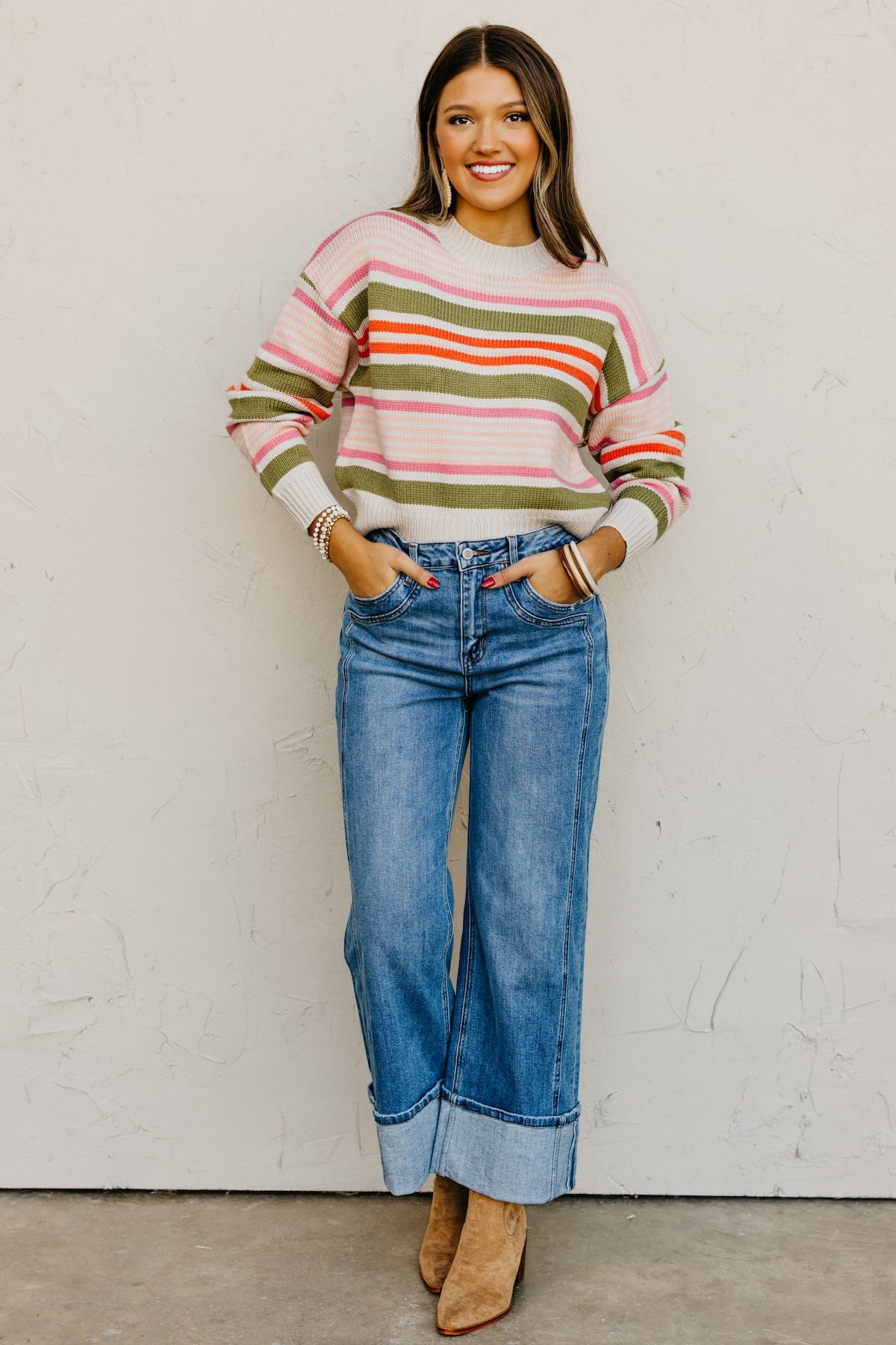The Cali Striped Knit Sweater