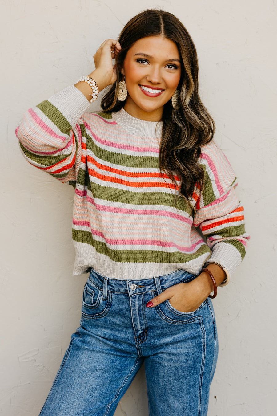 The Cali Striped Knit Sweater