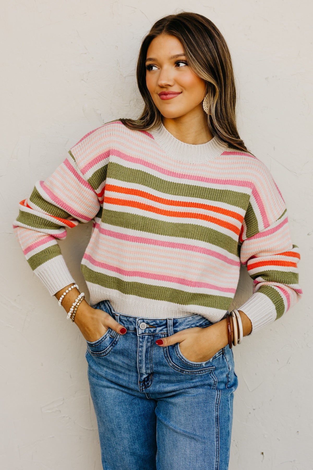 The Cali Striped Knit Sweater