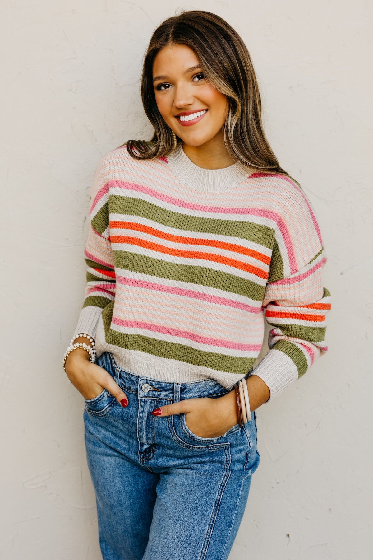 The Cali Striped Knit Sweater
