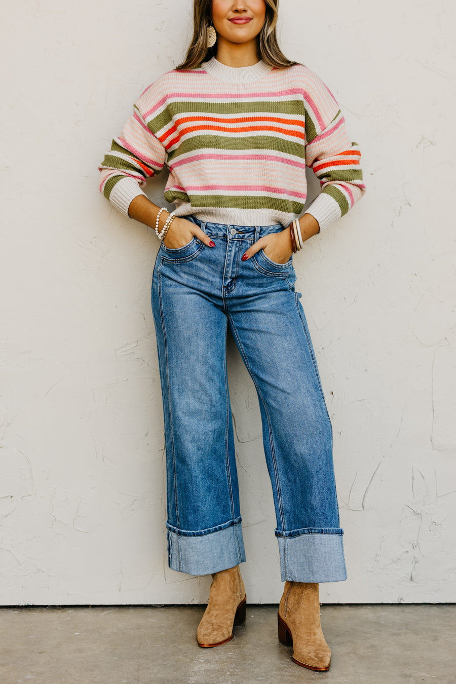 Flying Monkey | The Joysome Baggy Wide Leg Cuffed Denim