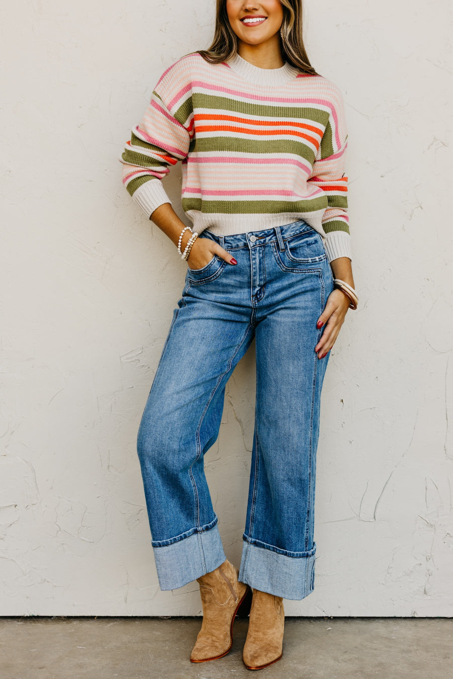 Flying Monkey | The Joysome Baggy Wide Leg Cuffed Denim