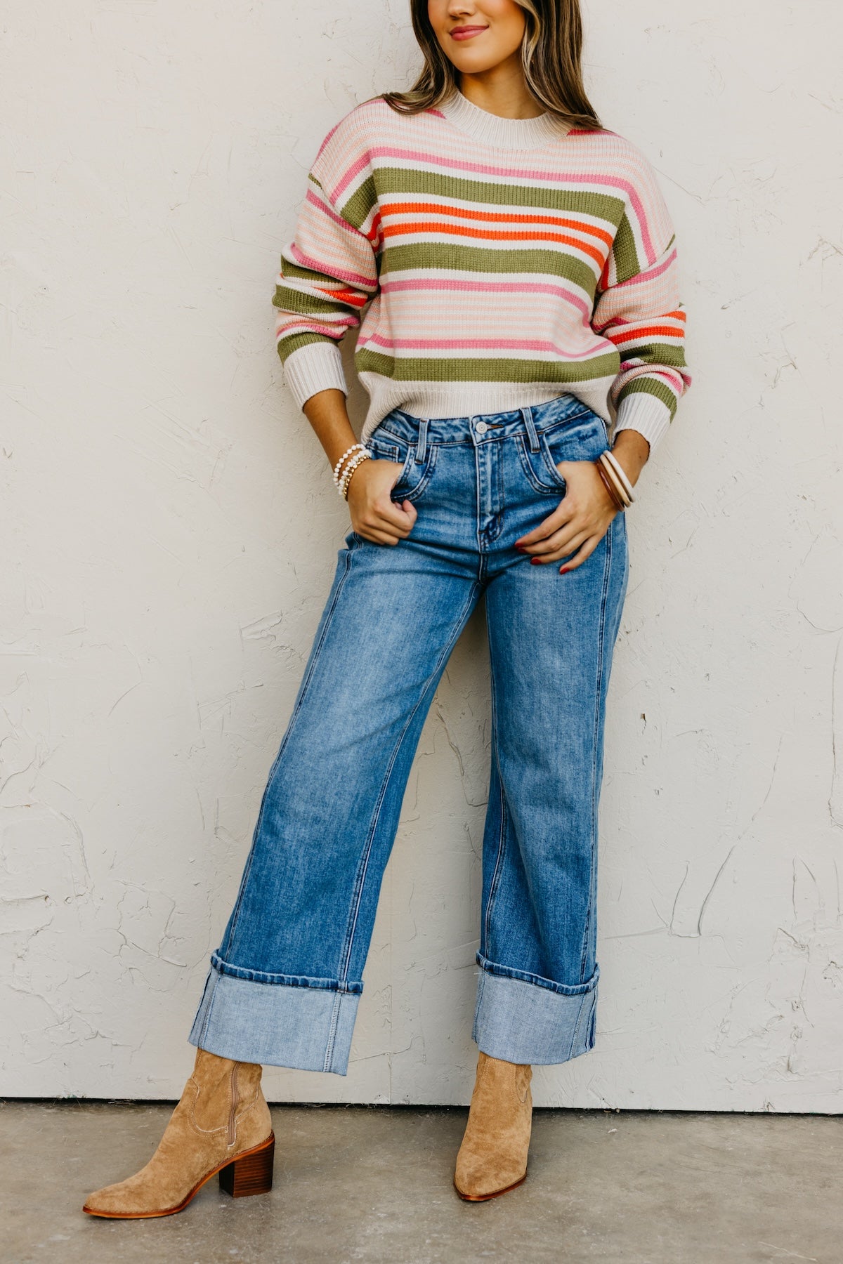 Flying Monkey | The Joysome Baggy Wide Leg Cuffed Denim