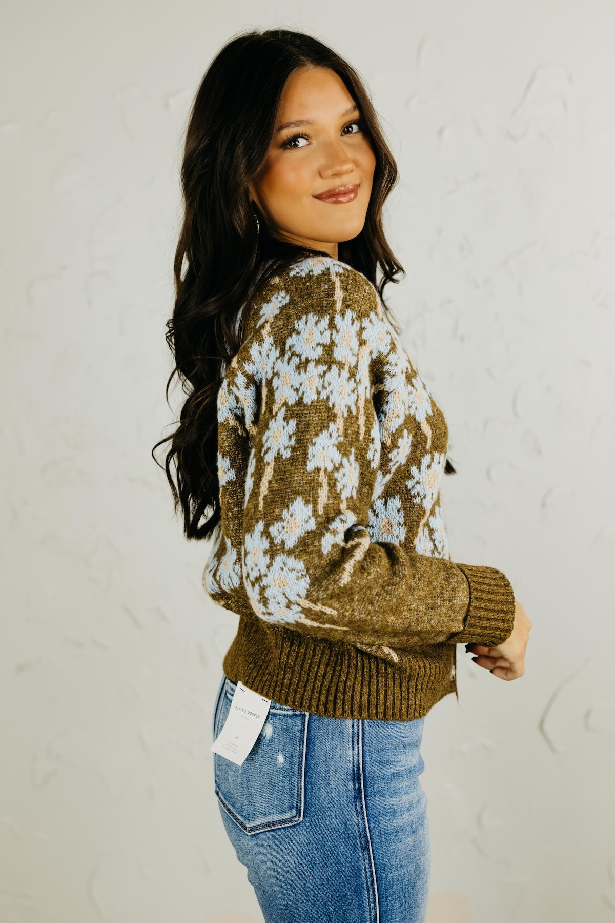 The Kellie Floral Button Up Sweater