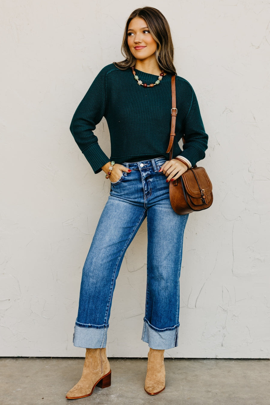 The Penny Side Slit Reverse Seam Sweater