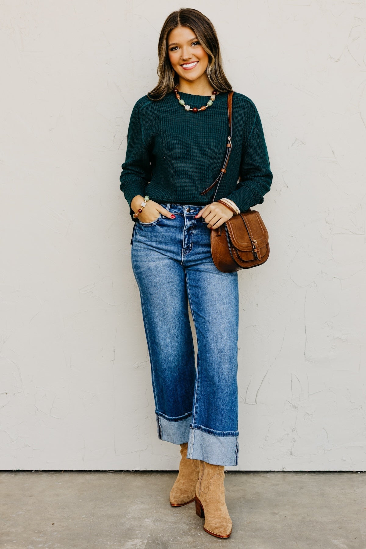 The Penny Side Slit Reverse Seam Sweater
