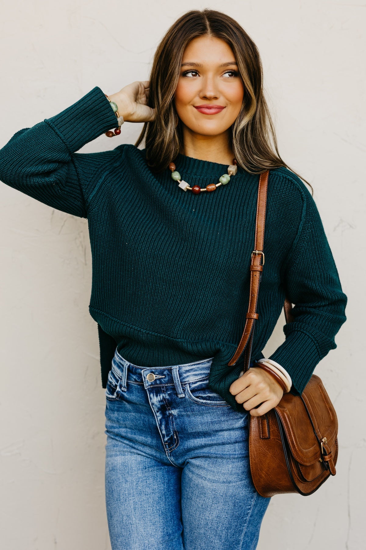 The Penny Side Slit Reverse Seam Sweater