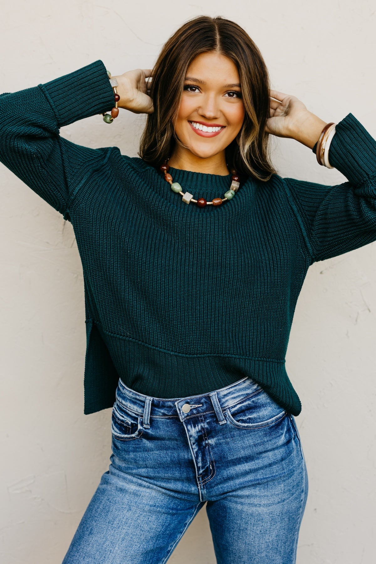 The Penny Side Slit Reverse Seam Sweater