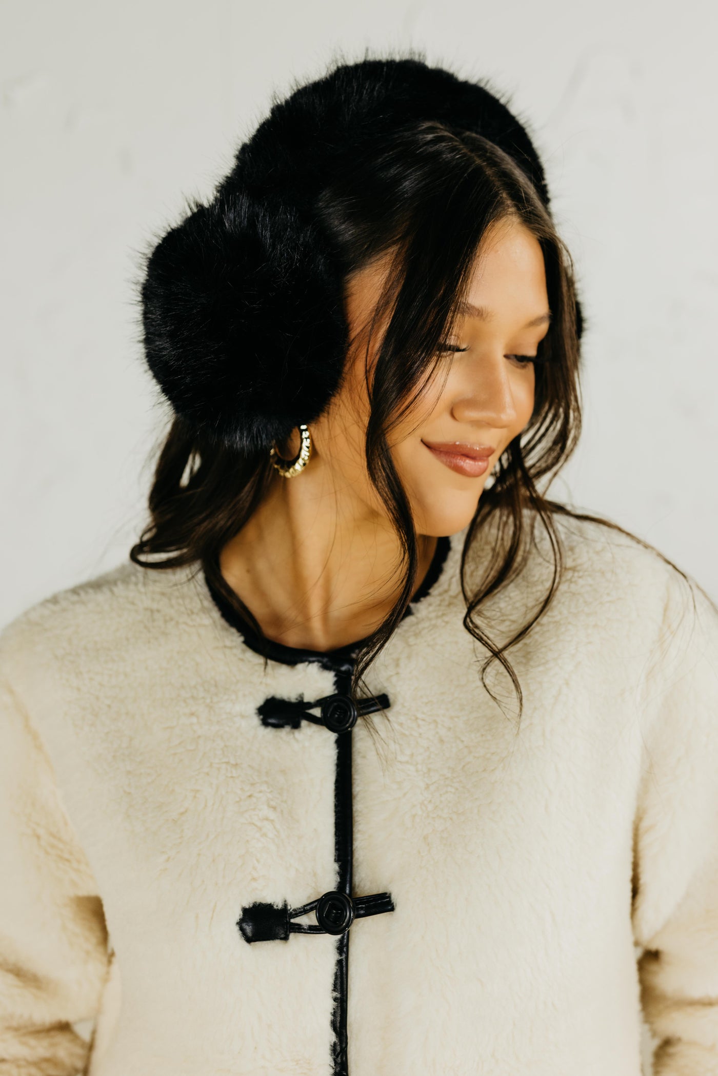 C.C Solid Long Fur Winter Ear Muff Ear Warmer