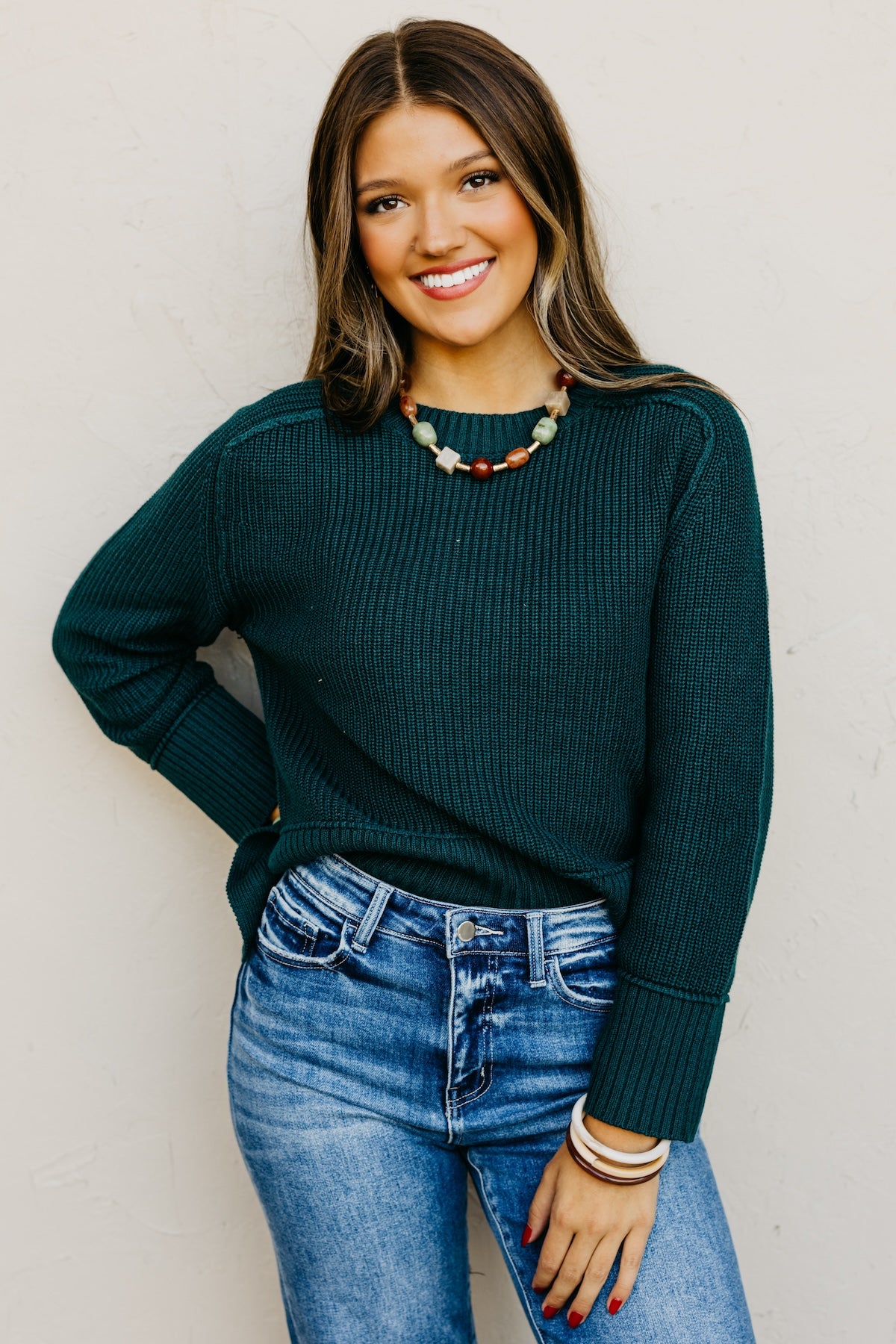 The Penny Side Slit Reverse Seam Sweater