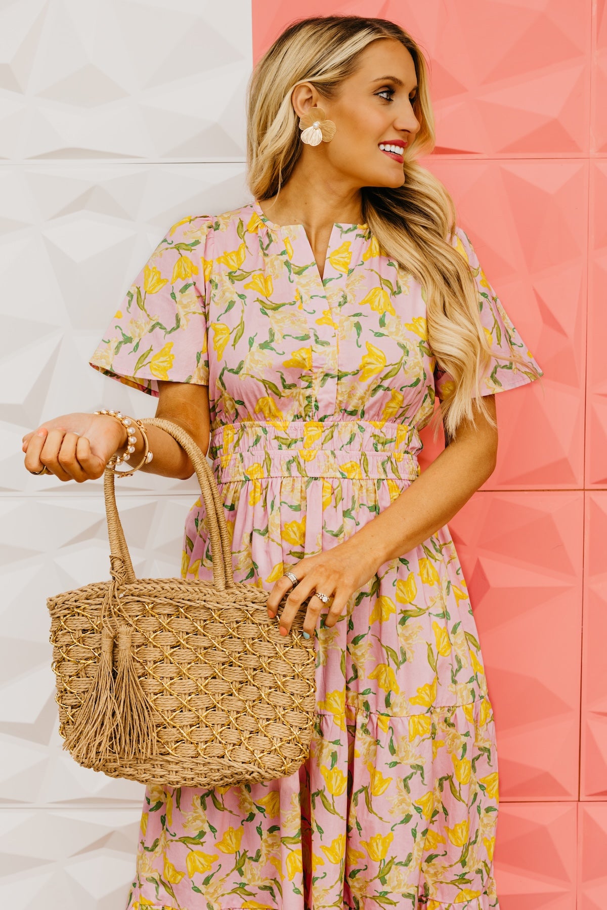 The Janie Woven Floral Maxi Dress