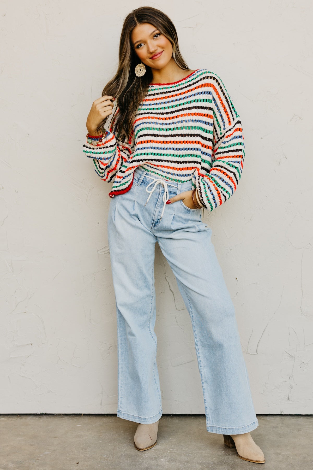 The Eliza Open Knit Sweater