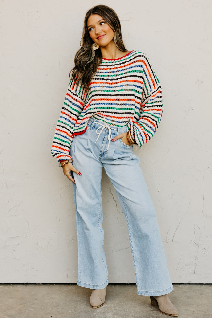 The Eliza Open Knit Sweater