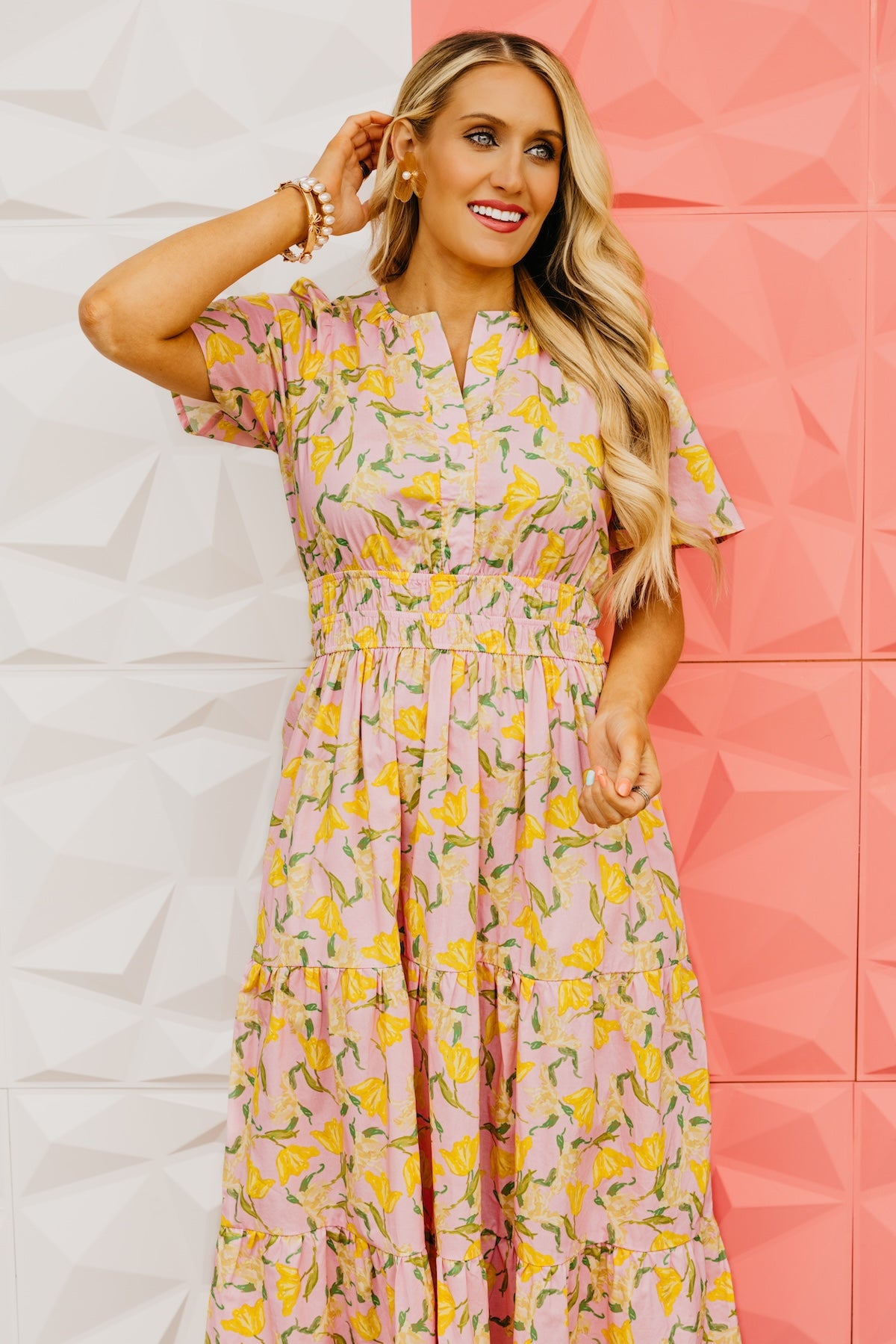 The Janie Woven Floral Maxi Dress