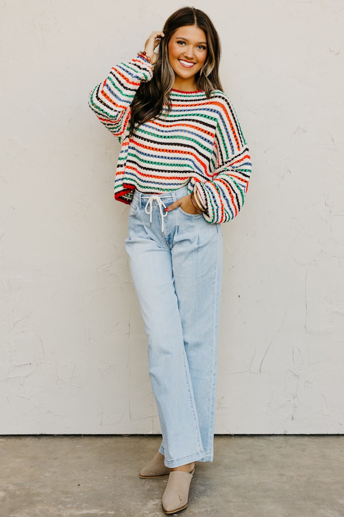 The Eliza Open Knit Sweater