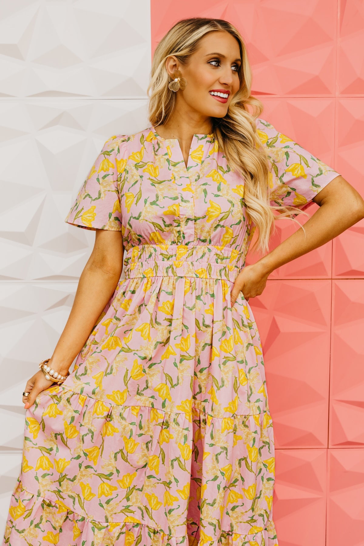 The Janie Woven Floral Maxi Dress