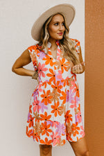 The Faye Floral Ruffle Sleeve Mini Dress