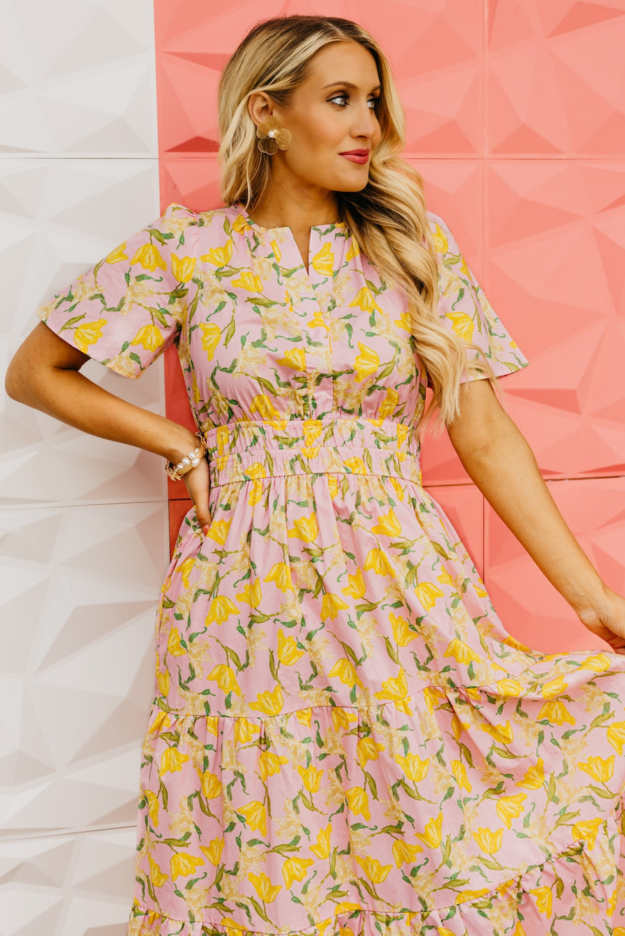 The Janie Woven Floral Maxi Dress