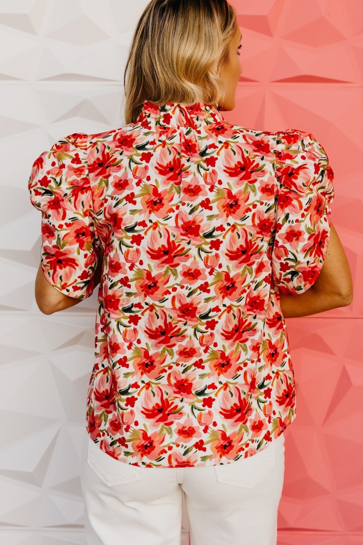 The Andie Ruffle Sleeve Floral Top