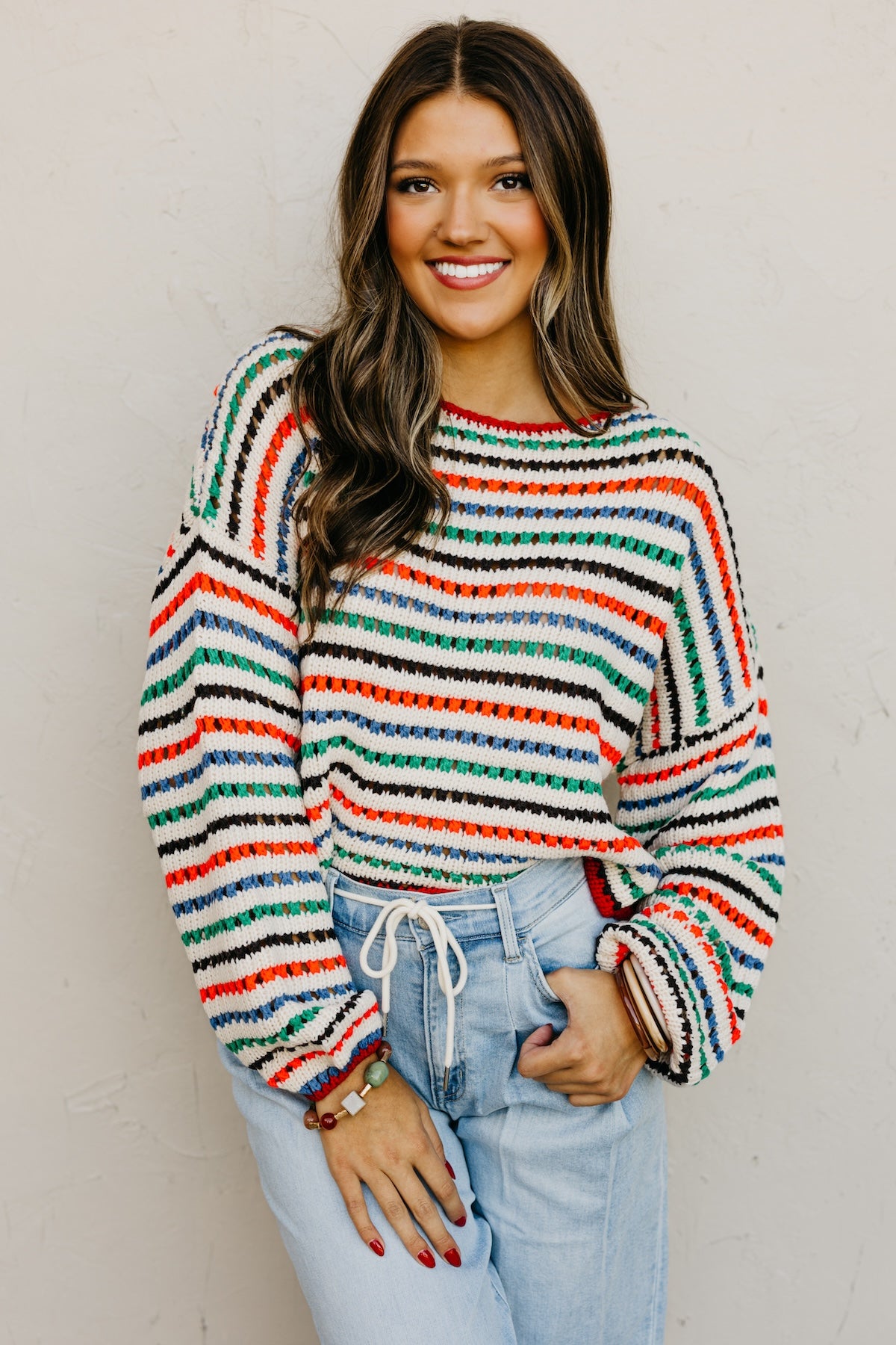 The Eliza Open Knit Sweater