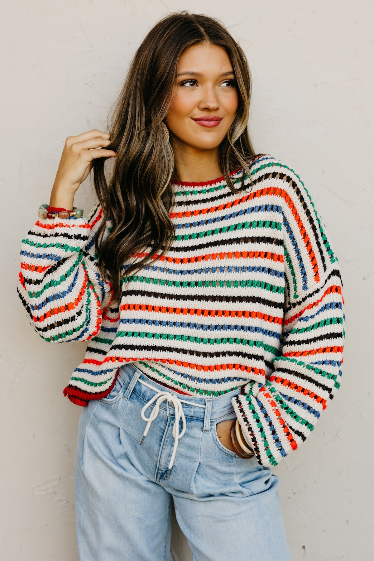 The Eliza Open Knit Sweater